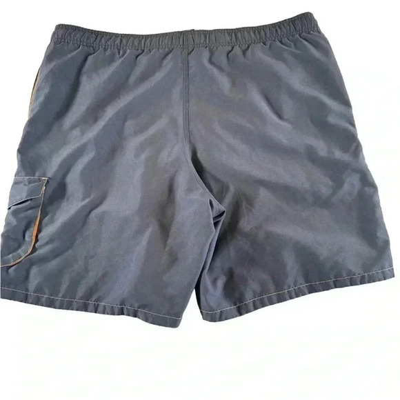 Nike Men's Size XL Gray Orange Mesh Lined Swim Trunks 8" Inseam - Picture 6 of 6